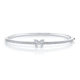 Montage Single Butterfly Bangle with Pavé