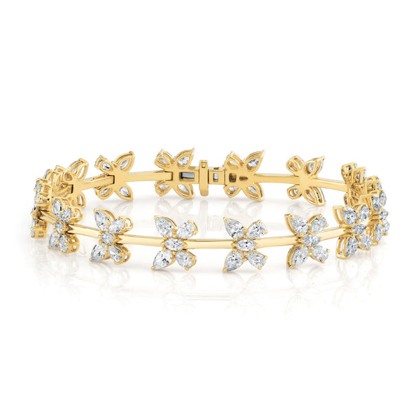 MICHAEL M Fashion Bracelets 18K Yellow Gold / Small Montage Butterfly Tennis Bracelet BR561S