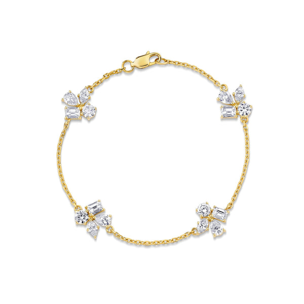 MICHAEL M Fashion Bracelets Montage 4 Cluster Chain Bracelet