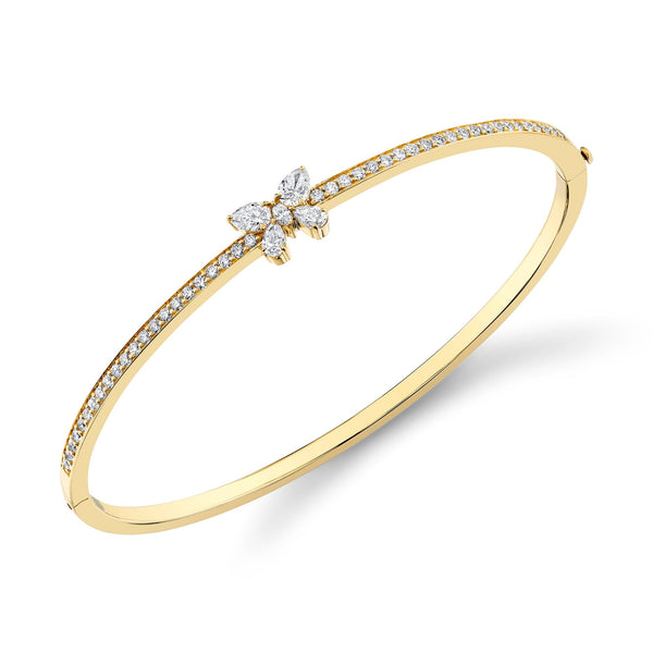 MICHAEL M Fashion Bracelets Montage Single Butterfly Bangle with Pavé
