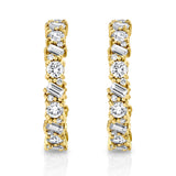 Montage Baguette Cluster Hoops