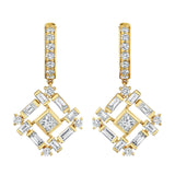 Montage Baguette Drop Earrings