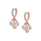 Montage Baguette Drop Earrings
