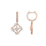 Montage Baguette Drop Earrings