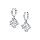 Montage Baguette Drop Earrings