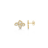 Montage Cluster Stud Halo Earrings