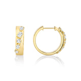 Montage Diamond Cross Hoops