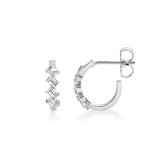 Mini Montage Emerald Cut Diamond Hoops