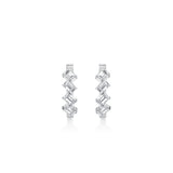 Mini Montage Emerald Cut Diamond Hoops
