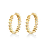 Montage Emerald Hoop Earrings