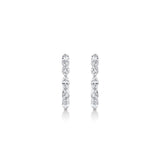 Mini Montage Marquise and Round Cut Diamond Hoops