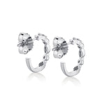 Mini Montage Marquise and Round Cut Diamond Hoops