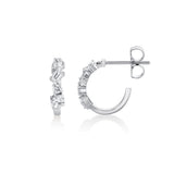 Mini Montage Mixed Cut Diamond Hoops