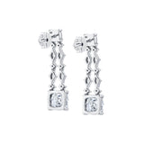 Montage Cushion Cut Drop Earrings