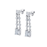 Montage Cushion Cut Drop Earrings