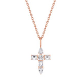 Montage Diamond Emerald Cross Pendant