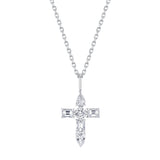 Montage Diamond Emerald Cross Pendant