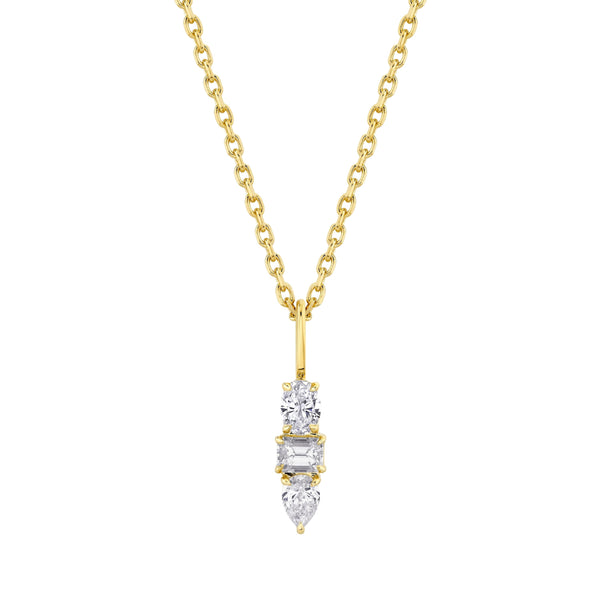 MICHAEL M Fashion Necklaces 14K Yellow Gold Montage 3 Drop Pendant Necklace P411