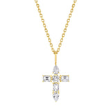 Montage Diamond Emerald Cross Pendant