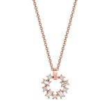 Mini Montage Baguette and Princess Cut Ring Pendant