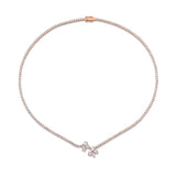 Montage Cluster Drop Tennis Necklace