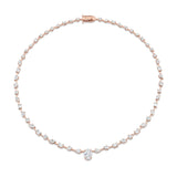 Montage Oval Diamond Center Riviera Necklace