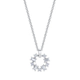 Mini Montage Baguette and Princess Cut Ring Pendant