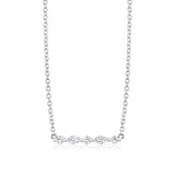 Mini Montage Marquise and Round Cut Diamond Bar Necklace