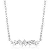 Mini Montage Mixed Cut Diamond Bar Necklace
