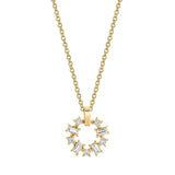 Mini Montage Baguette and Princess Cut Ring Pendant