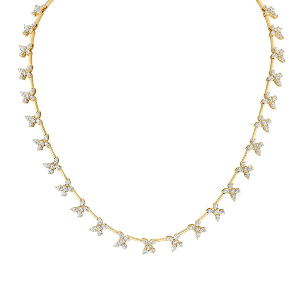 MICHAEL M Fashion Necklaces 18K Yellow Gold Montage Butterfly Tennis Necklace CN361S