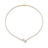 Montage Cluster Drop Tennis Necklace