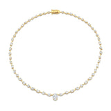 Montage Oval Diamond Center Riviera Necklace