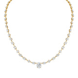 Montage Oval Diamond Center Riviera Necklace