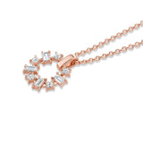 Mini Montage Baguette and Princess Cut Ring Pendant