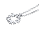 Mini Montage Baguette and Princess Cut Ring Pendant
