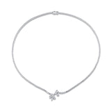 Montage Cluster Drop Tennis Necklace
