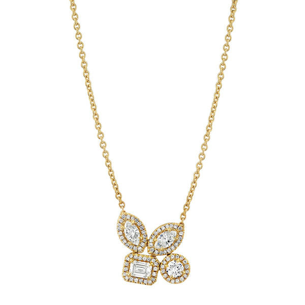 MICHAEL M Fashion Necklaces Montage Cluster Halo Necklace