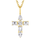 Montage Diamond Emerald Cross Pendant