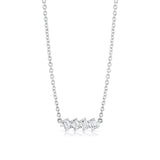 Mini Montage Emerald Cut Diamond Bar Necklace