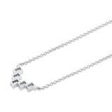 Mini Montage Emerald Cut Diamond Chevron Necklace
