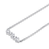 Mini Montage Emerald & Princess Diamond Bar Necklace