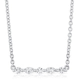 Mini Montage Marquise and Round Cut Diamond Bar Necklace