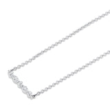 Mini Montage Marquise and Round Cut Diamond Bar Necklace