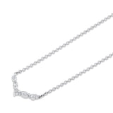 Mini Montage Marquise and Round Cut Diamond Chevron Necklace