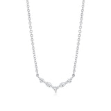 Mini Montage Marquise and Round Cut Diamond Chevron Necklace