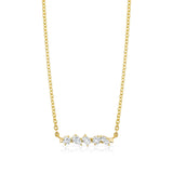 Mini Montage Mixed Cut Diamond Bar Necklace