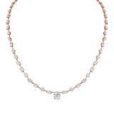 Montage Oval Diamond Center Riviera Necklace
