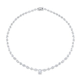 Montage Oval Diamond Center Riviera Necklace