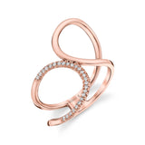 Diamond Twist Bridge Ring